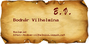 Bodnár Vilhelmina névjegykártya